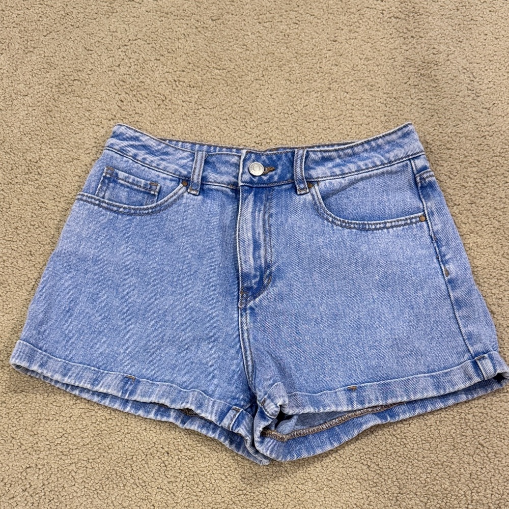 PacSun Light Blue High-Rise Denim Shorts